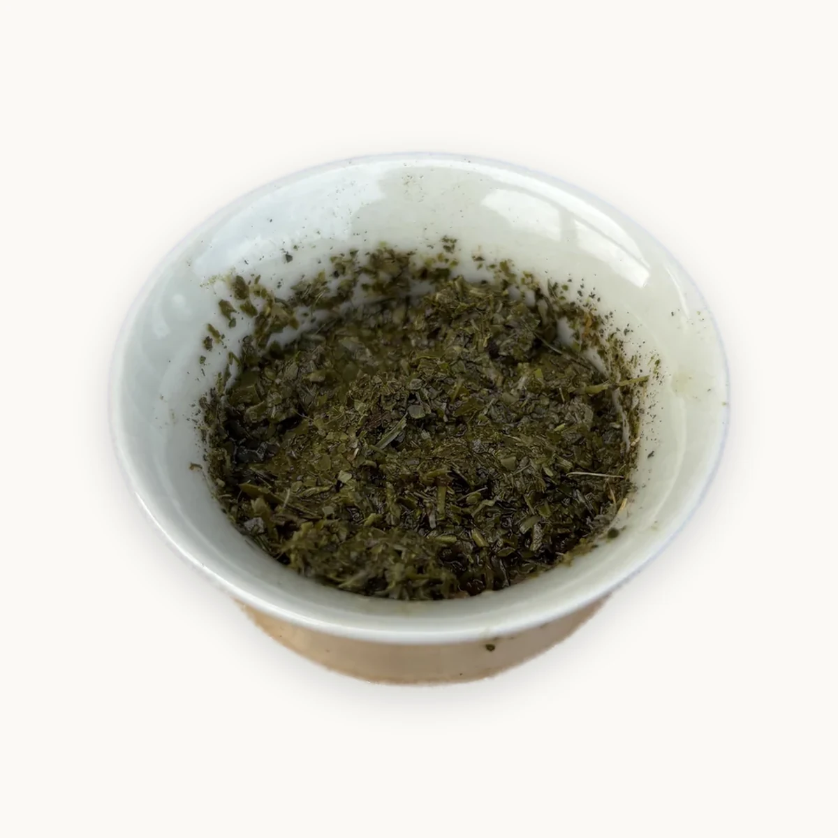 Green Tea Fannings / Flakes · Разваренный лист