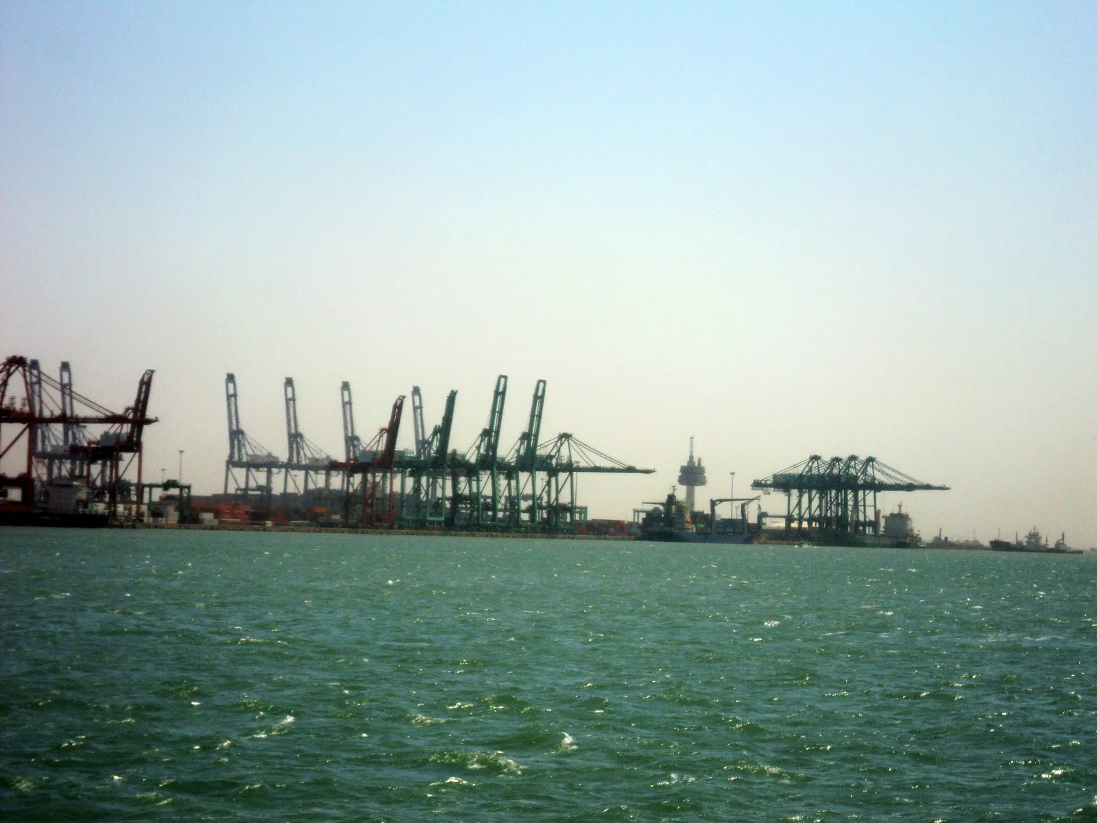 Container terminals and cranes at the Port of Tianjin, China