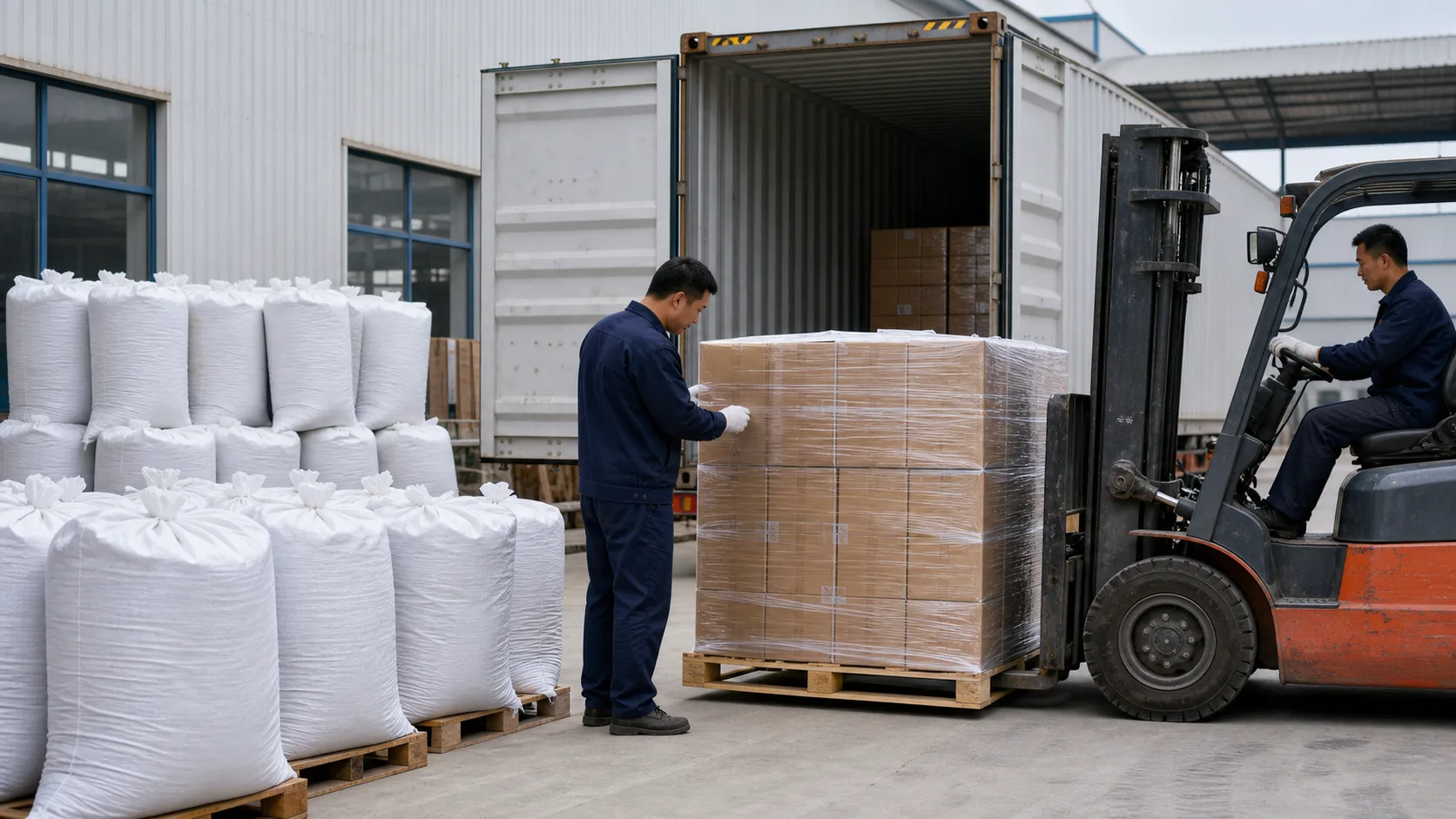 Reference scenario for mixed container loading